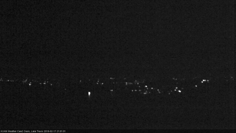 Lake Travis webcam, February 17, 2018 8:10 PM CT