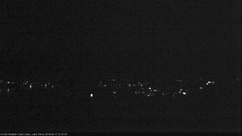 Lake Travis webcam, February 17, 2018 8:45 PM CT