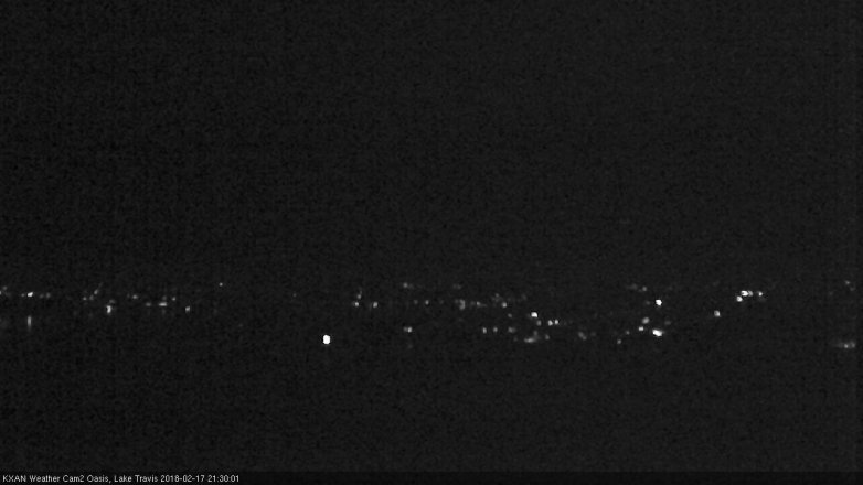 Lake Travis webcam, February 17, 2018 9:00 PM CT