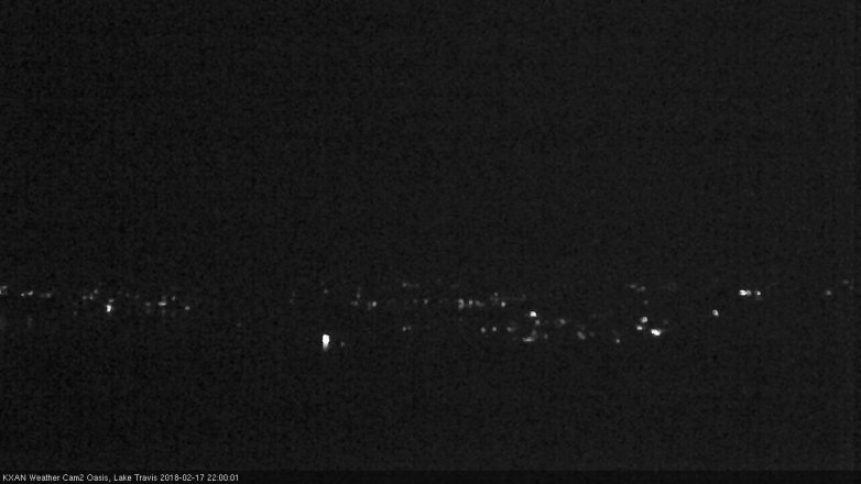 Lake Travis webcam, February 17, 2018 9:25 PM CT