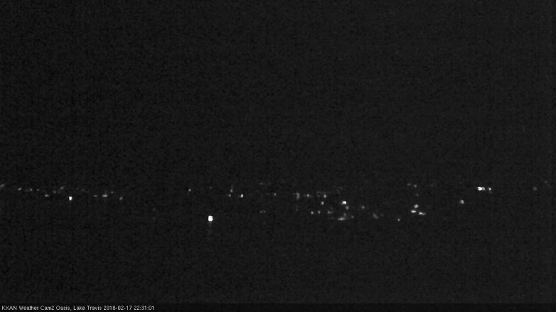 Lake Travis webcam, February 17, 2018 9:35 PM CT