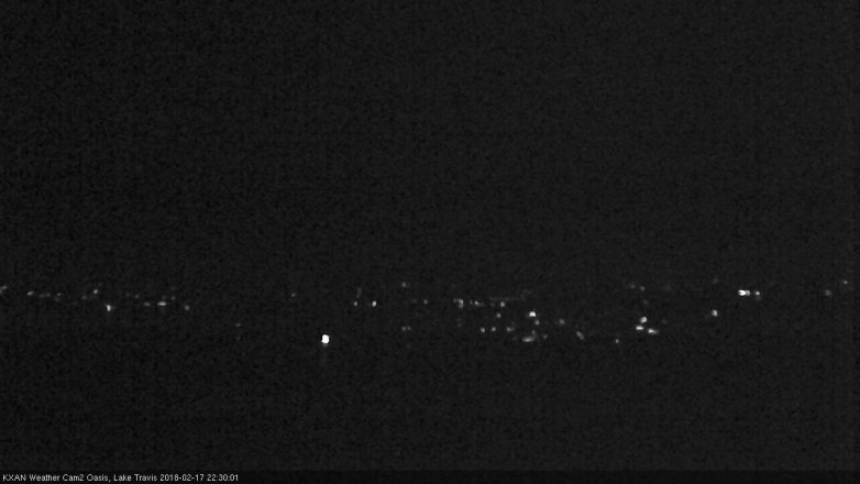 Lake Travis webcam, February 17, 2018 9:50 PM CT