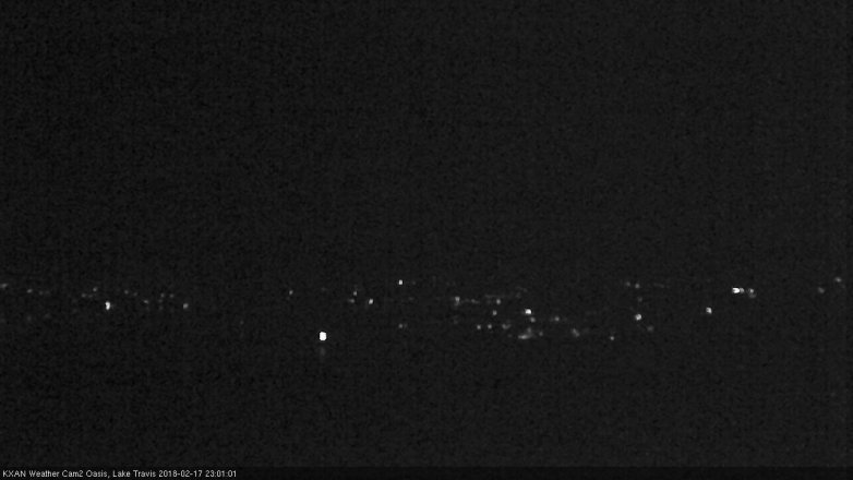 Lake Travis webcam, February 17, 2018 10:10 PM CT