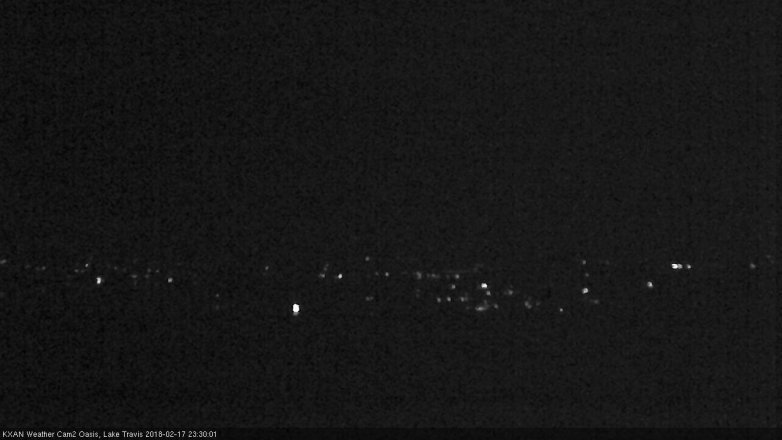 Lake Travis webcam, February 17, 2018 10:50 PM CT
