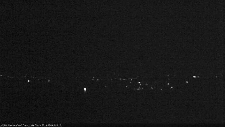 Lake Travis webcam, February 17, 2018 11:30 PM CT