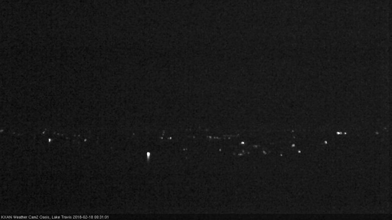 Lake Travis webcam, February 17, 2018 11:50 PM CT