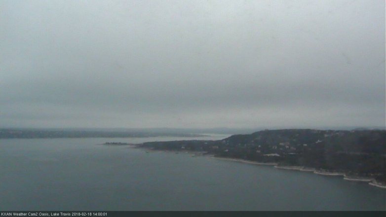 Lake Travis webcam, February 18, 2018 1:20 PM CT
