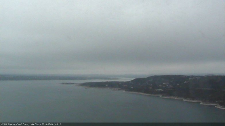 Lake Travis webcam, February 18, 2018 1:25 PM CT