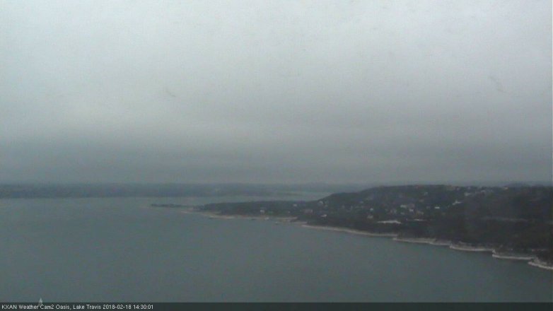 Lake Travis webcam, February 18, 2018 1:55 PM CT
