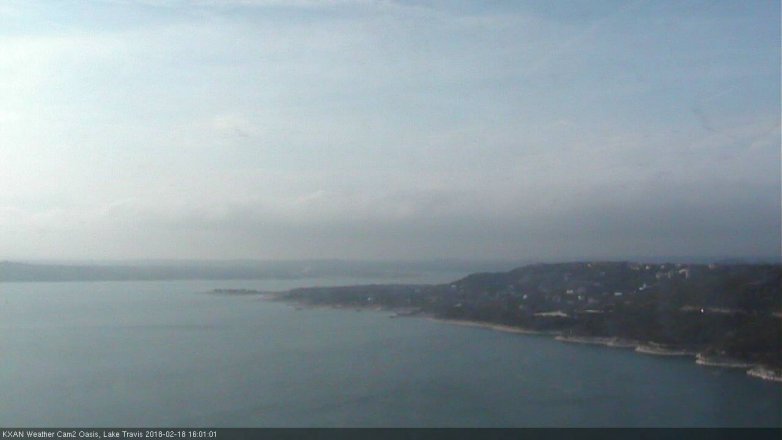 Lake Travis webcam, February 18, 2018 3:20 PM CT