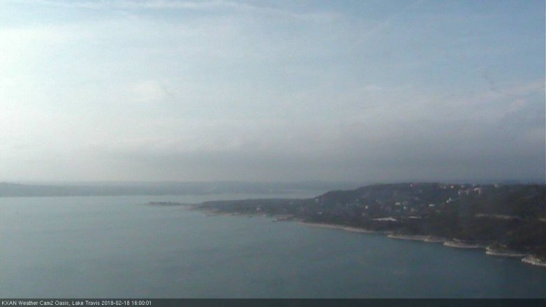 Lake Travis webcam, February 18, 2018 3:30 PM CT