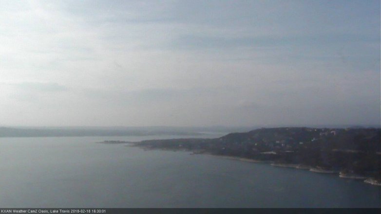 Lake Travis webcam, February 18, 2018 3:50 PM CT