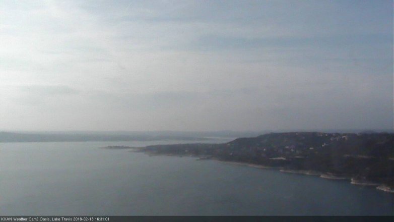 Lake Travis webcam, February 18, 2018 3:55 PM CT
