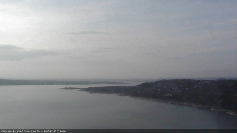 Lake Travis webcam, February 18, 2018 4:30 PM CT