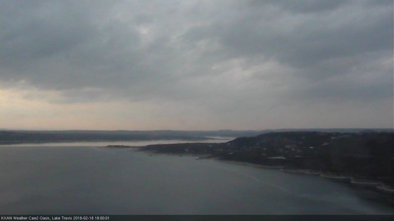 Lake Travis webcam, February 18, 2018 5:05 PM CT