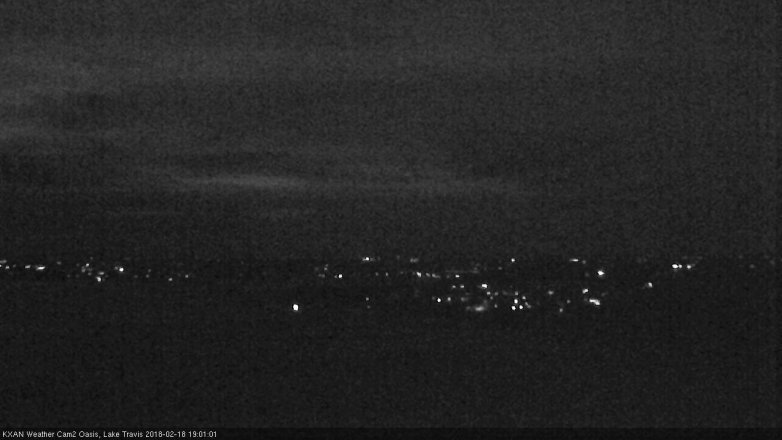 Lake Travis webcam, February 18, 2018 6:15 PM CT