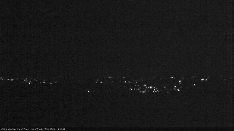Lake Travis webcam, February 18, 2018 6:40 PM CT