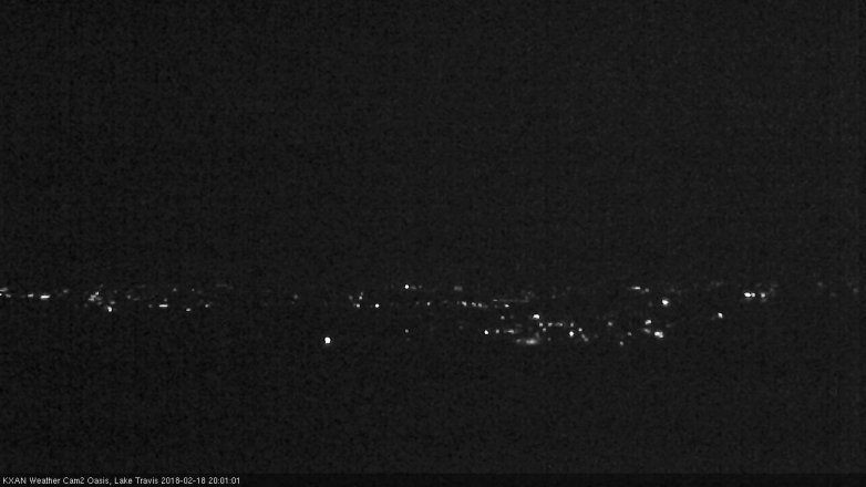 Lake Travis webcam, February 18, 2018 7:10 PM CT