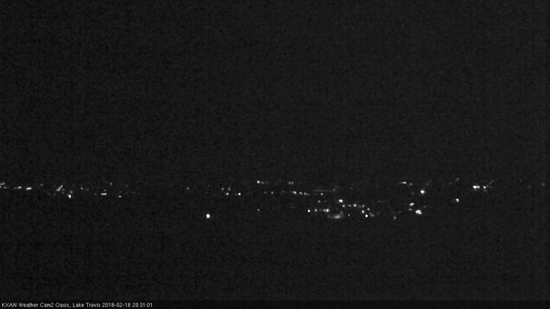 Lake Travis webcam, February 18, 2018 8:00 PM CT