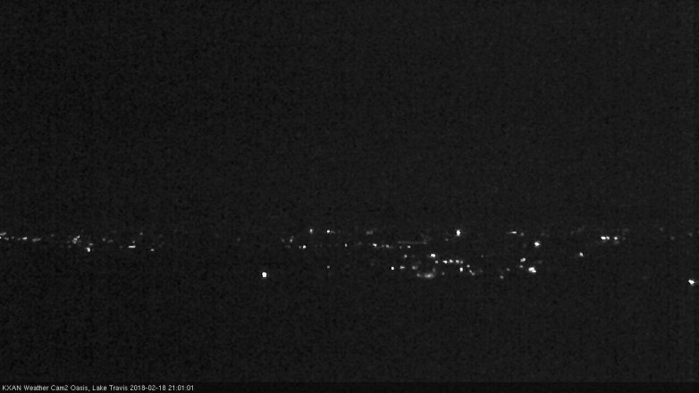 Lake Travis webcam, February 18, 2018 8:15 PM CT
