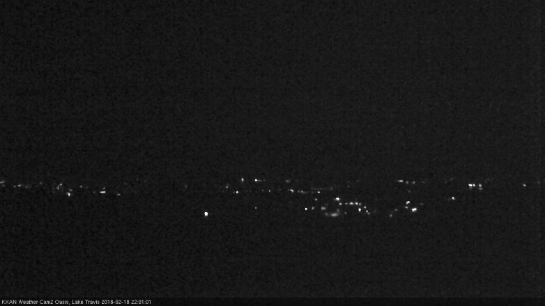 Lake Travis webcam, February 18, 2018 9:10 PM CT