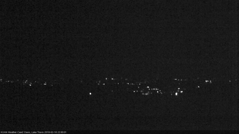 Lake Travis webcam, February 18, 2018 9:30 PM CT