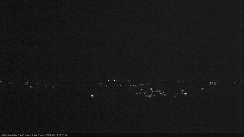 Lake Travis webcam, February 18, 2018 9:45 PM CT