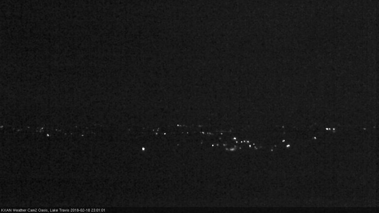 Lake Travis webcam, February 18, 2018 10:05 PM CT