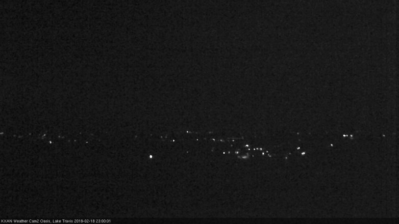 Lake Travis webcam, February 18, 2018 10:10 PM CT