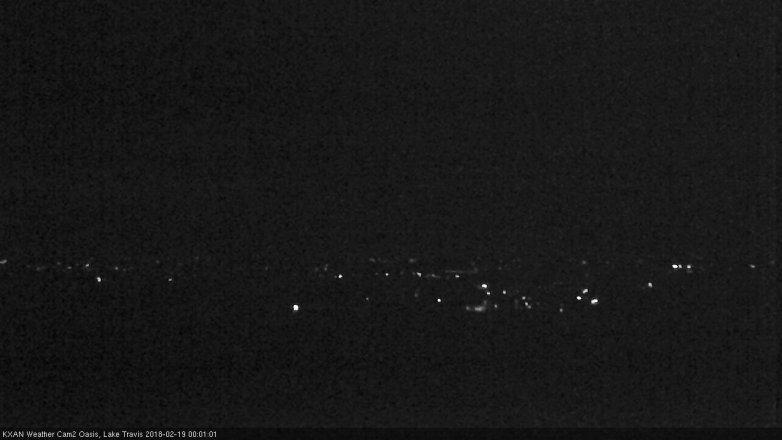 Lake Travis webcam, February 18, 2018 11:20 PM CT
