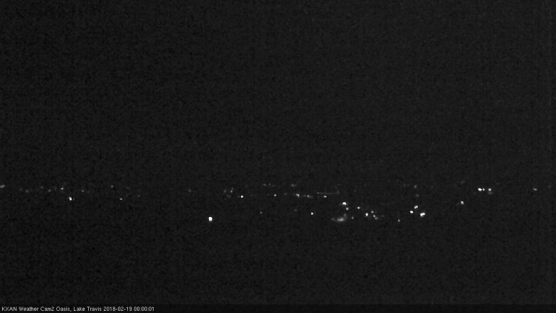 Lake Travis webcam, February 18, 2018 11:25 PM CT