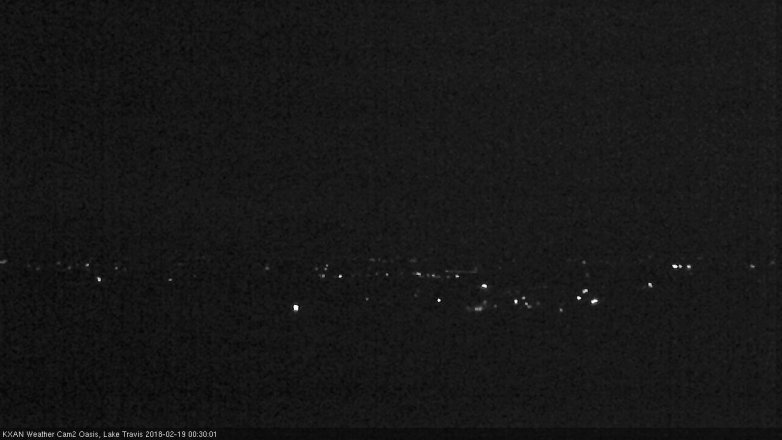Lake Travis webcam, February 18, 2018 11:45 PM CT