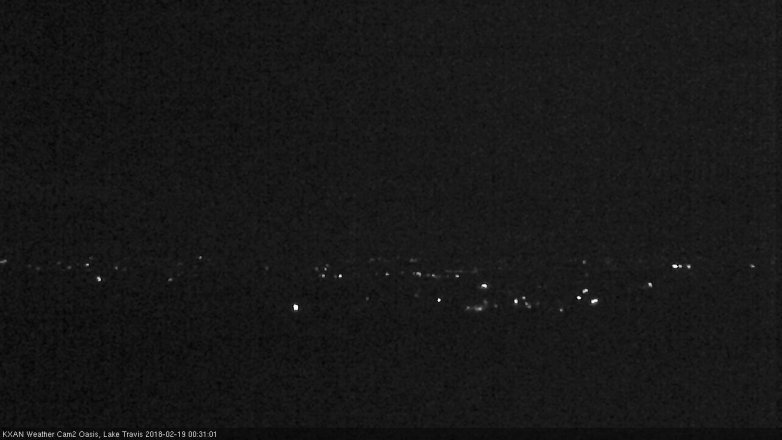 Lake Travis webcam, February 18, 2018 11:50 PM CT