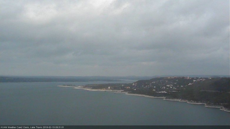 Lake Travis webcam, February 19, 2018 9:00 AM CT