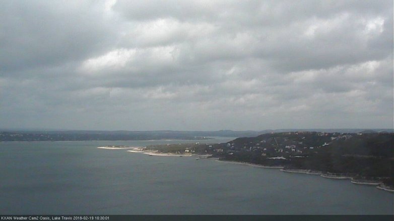 Lake Travis webcam, February 19, 2018 9:35 AM CT
