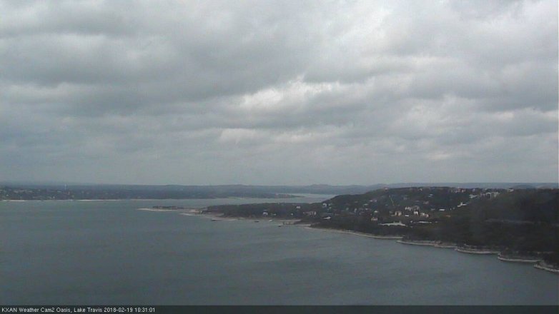 Lake Travis webcam, February 19, 2018 9:40 AM CT