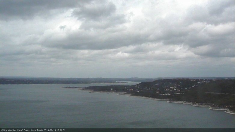 Lake Travis webcam, February 19, 2018 11:20 AM CT