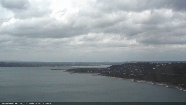 Lake Travis webcam, February 19, 2018 11:25 AM CT
