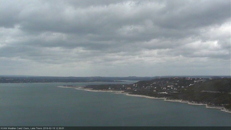 Lake Travis webcam, February 19, 2018 12:00 PM CT