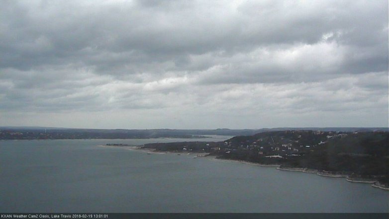 Lake Travis webcam, February 19, 2018 12:25 PM CT