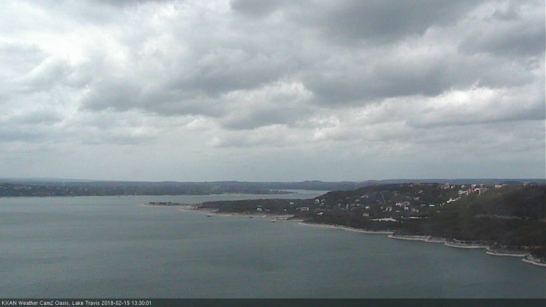 Lake Travis webcam, February 19, 2018 12:35 PM CT