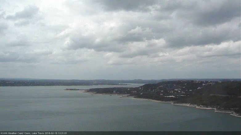 Lake Travis webcam, February 19, 2018 12:45 PM CT