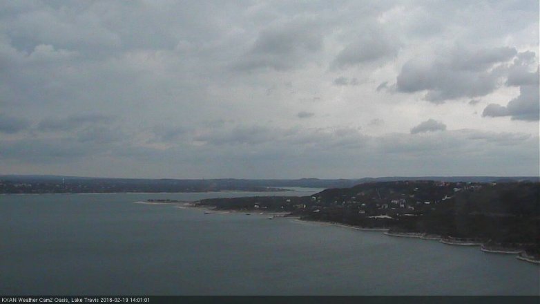 Lake Travis webcam, February 19, 2018 1:25 PM CT