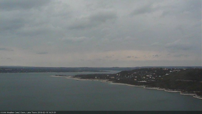 Lake Travis webcam, February 19, 2018 1:40 PM CT