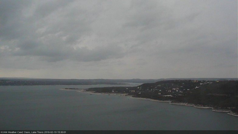 Lake Travis webcam, February 19, 2018 2:35 PM CT