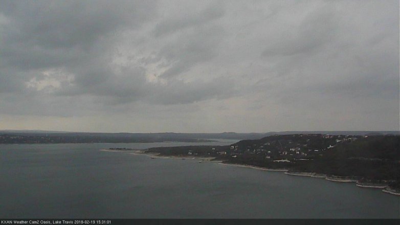 Lake Travis webcam, February 19, 2018 3:00 PM CT