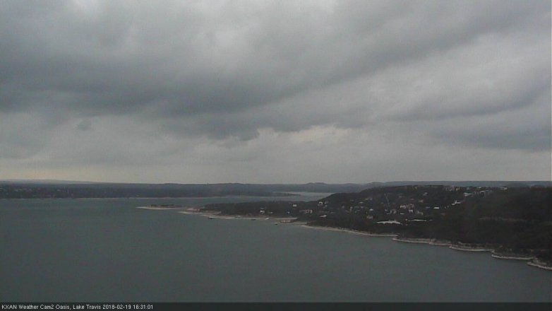 Lake Travis webcam, February 19, 2018 3:45 PM CT