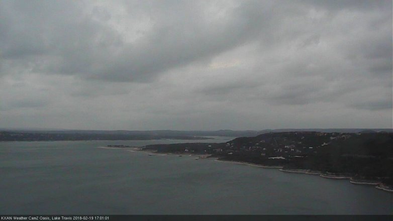 Lake Travis webcam, February 19, 2018 4:15 PM CT
