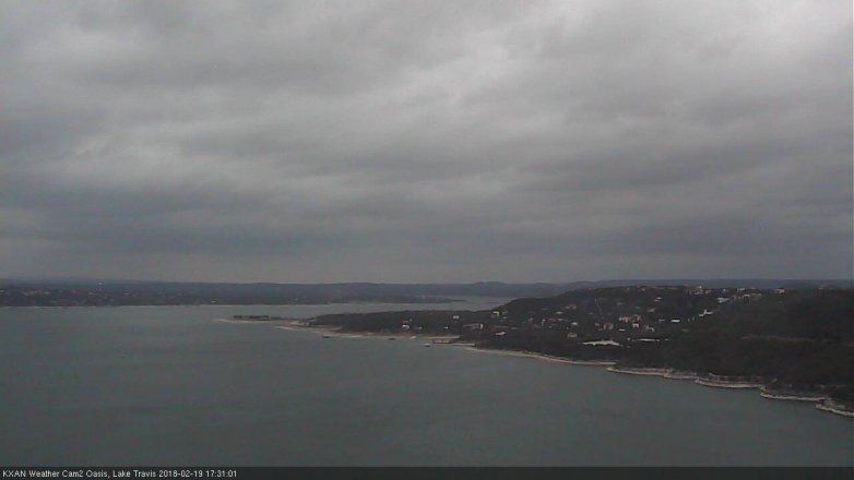 Lake Travis webcam, February 19, 2018 4:50 PM CT