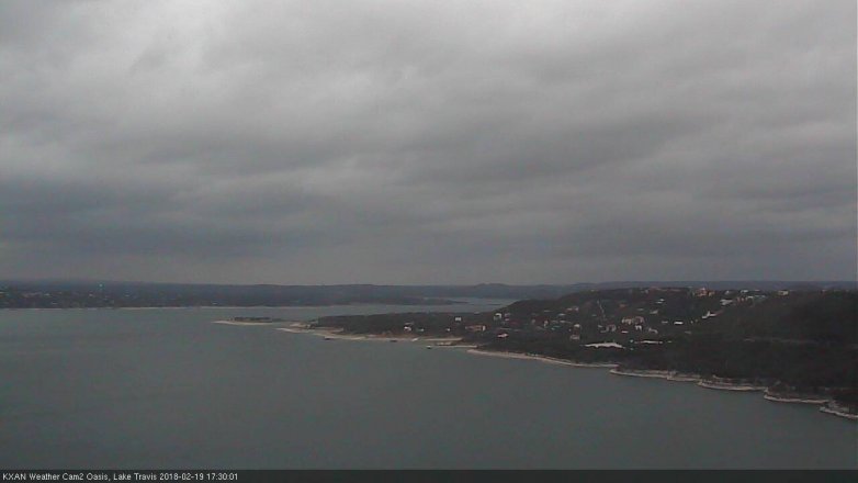 Lake Travis webcam, February 19, 2018 4:55 PM CT